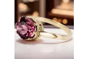 Or jaune 14 carats Rubis Anneau Vintage vrc366y